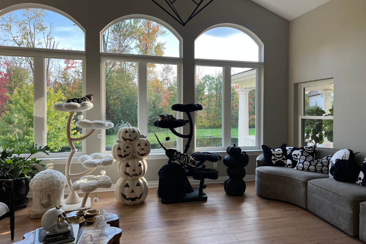 Halloween-Inspired Cat Trees
