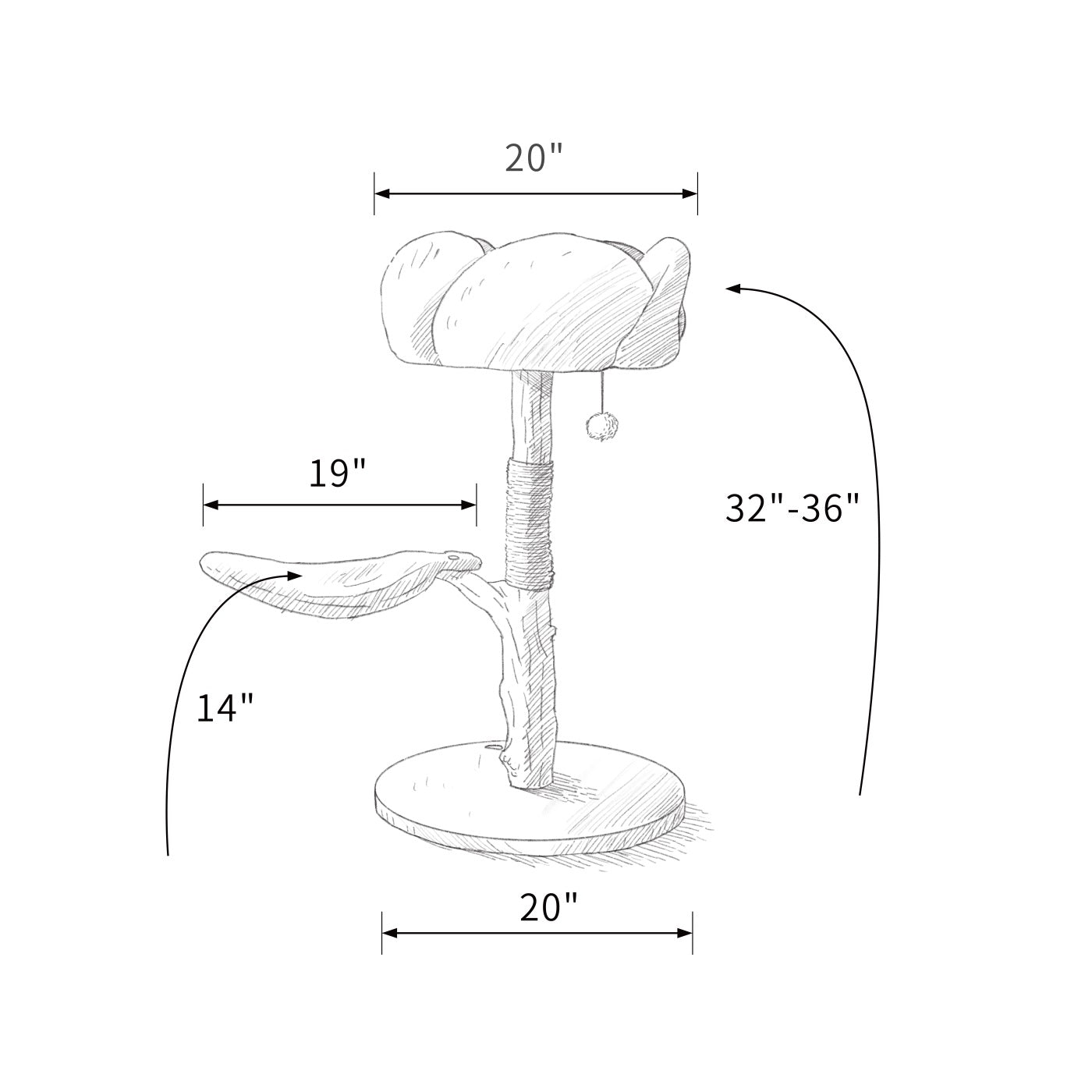 WHITE ROSE - KBS FLORAL CAT TREE