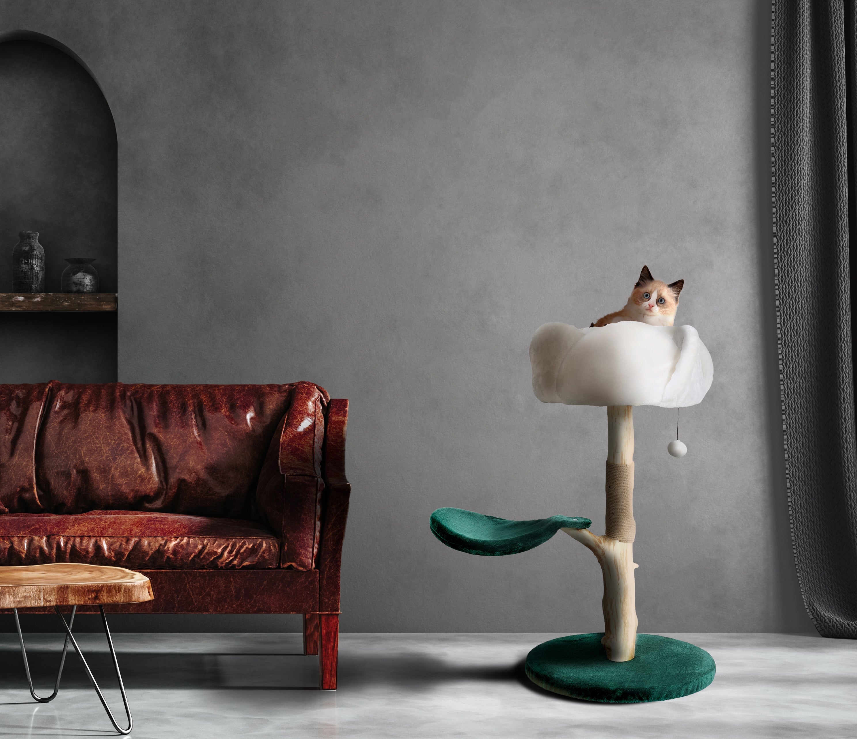 WHITE ROSE - KBS FLORAL CAT TREE