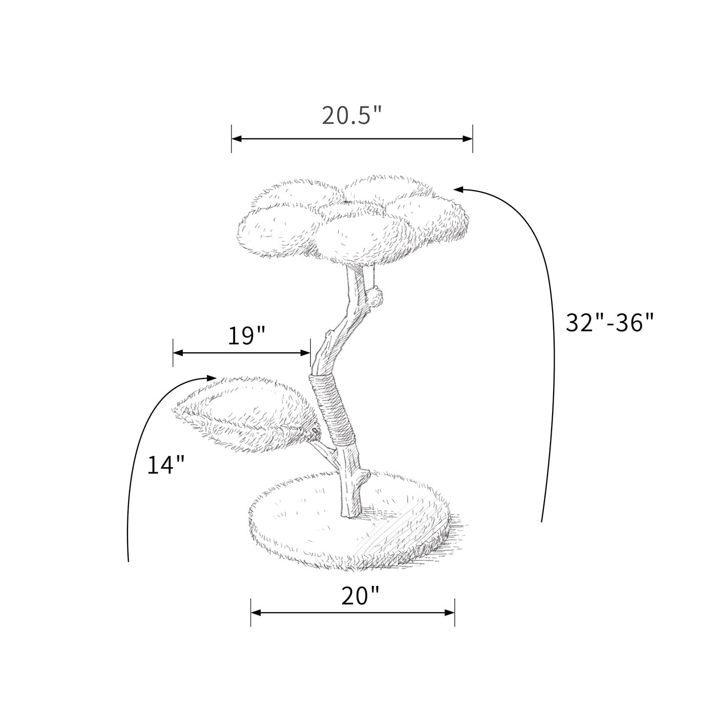 TEDDY BLANC DOS - KBS FLORAL CAT TREE