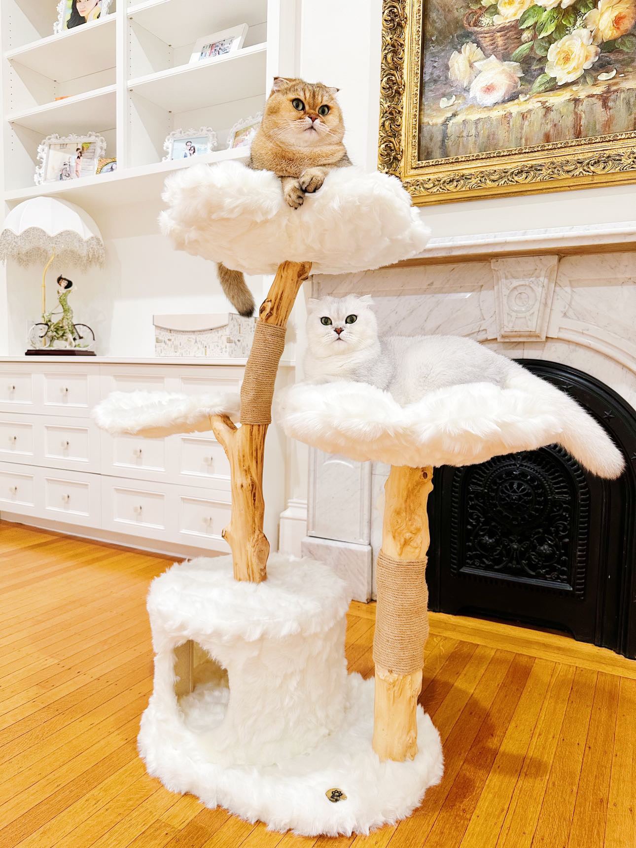 TEDDY BLANC TRES - KBS FLORAL CAT TREE