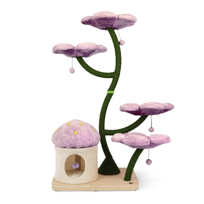 cat tree that brings the beauty of a flower garden into your home