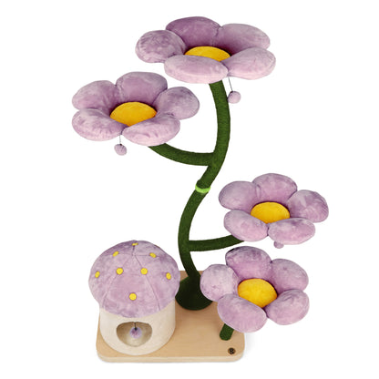 A purple flower tree with a mushroom on top in Lavender Eden