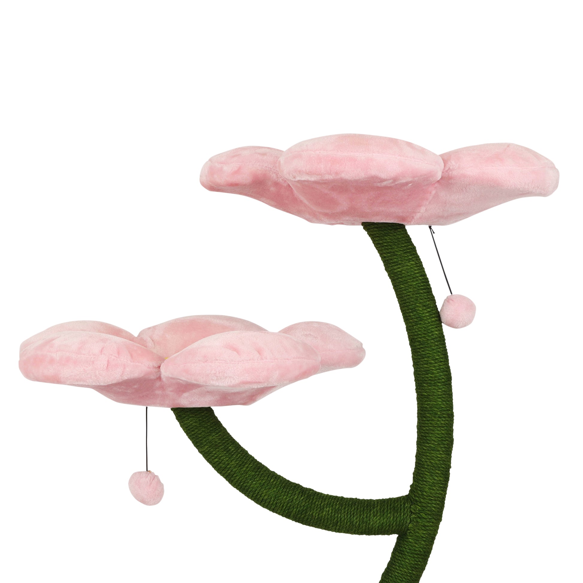 Pink flower-shaped cherry blossom cat tree