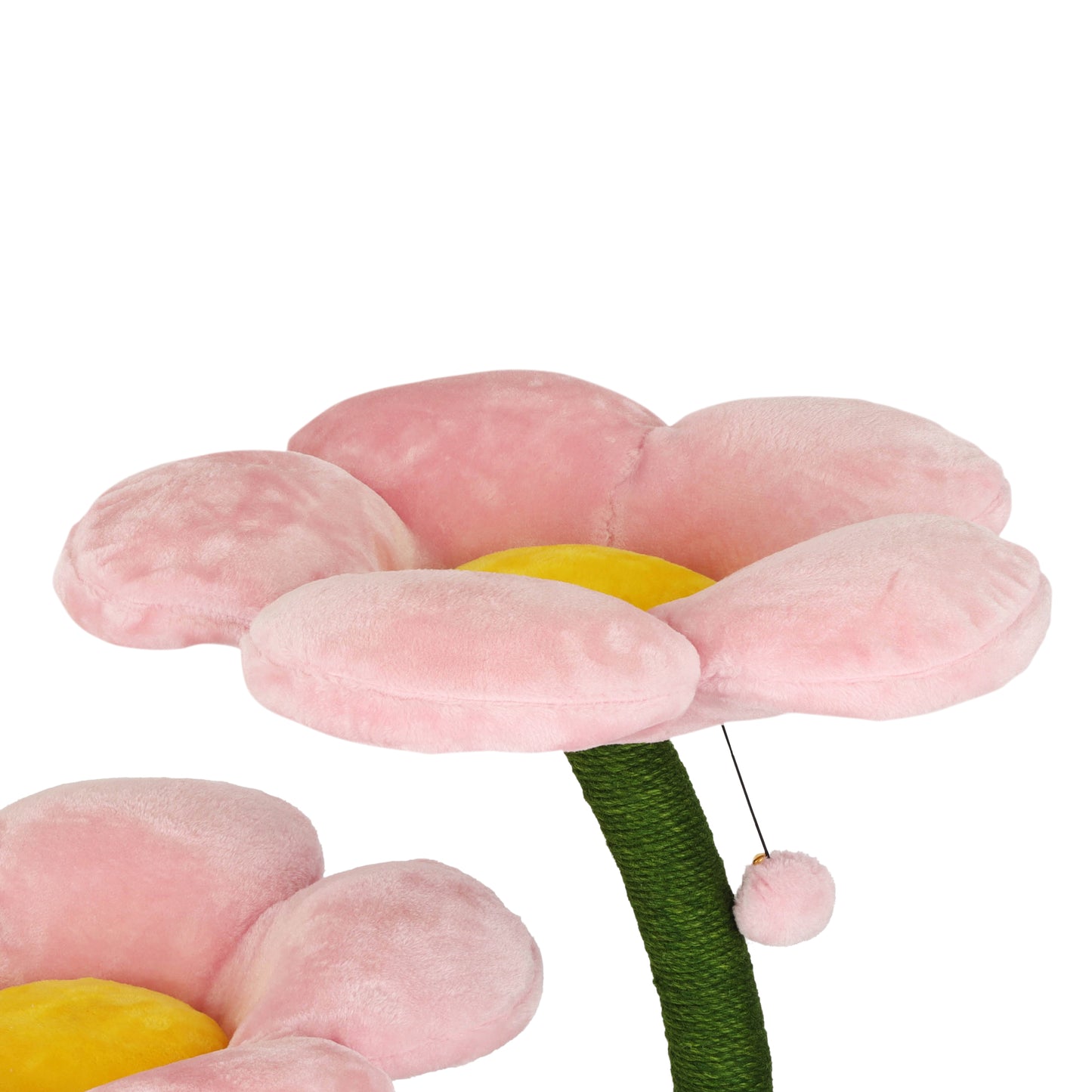Pink flower cushion with yellow center from Cherry Blossom Eden Flower Cat Tree