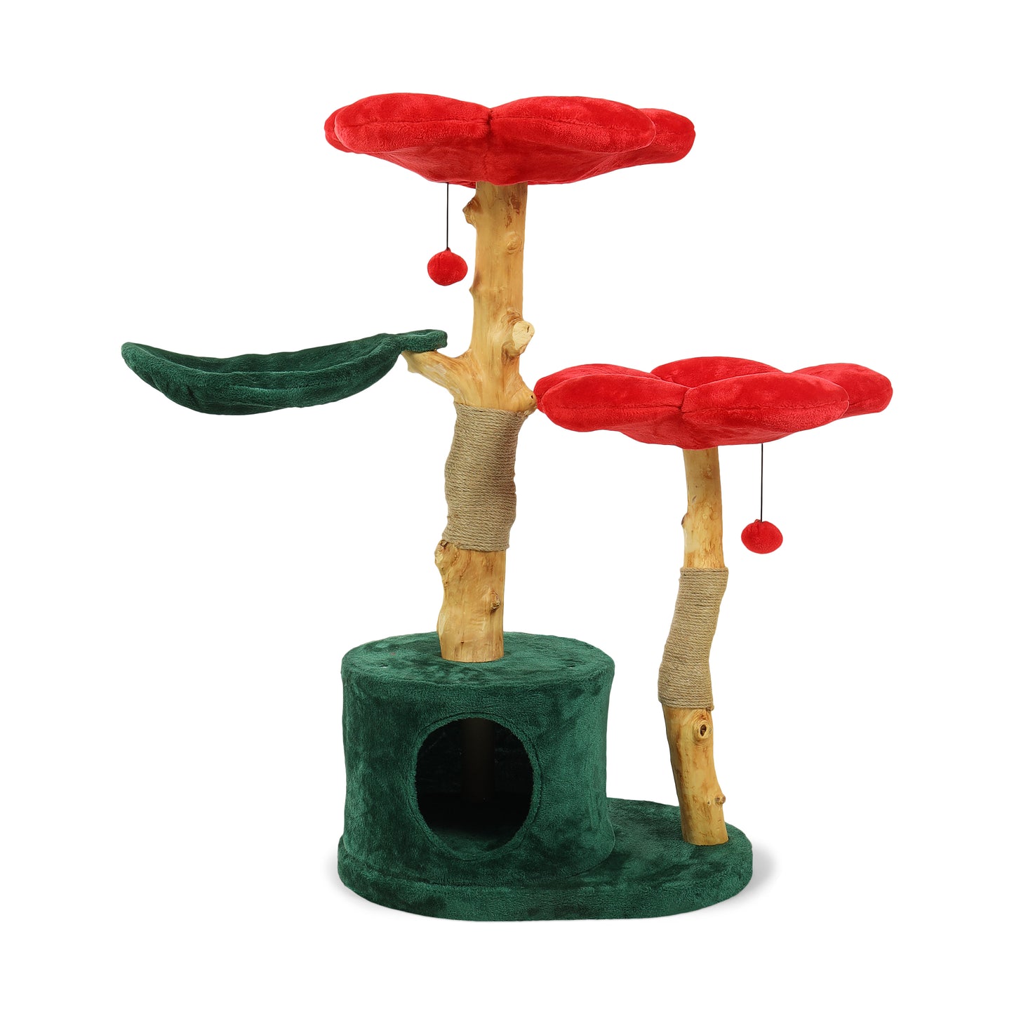ZINNIA RED TRES - KBS FLORAL CAT TREE