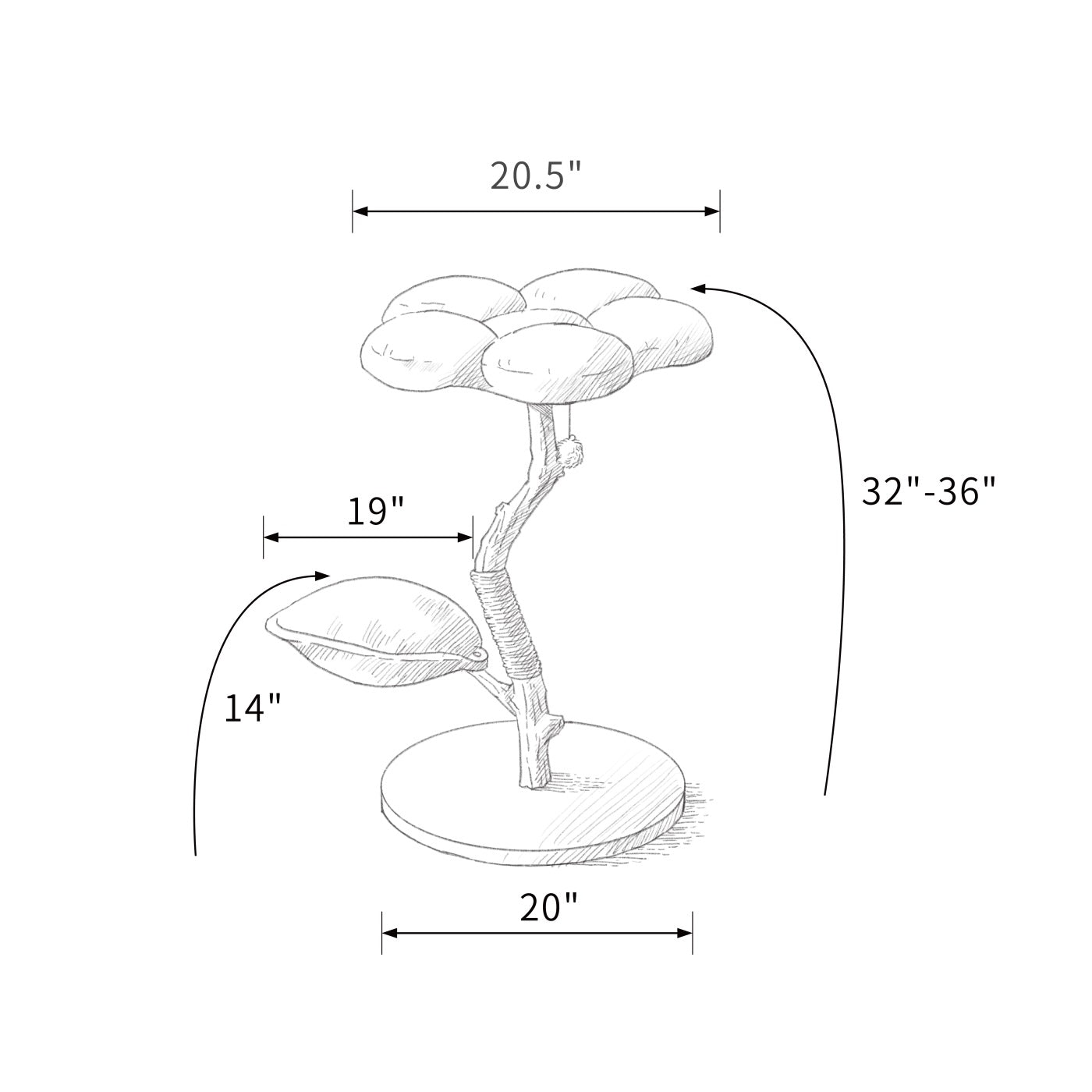 Floral cat tree with cherry blossom design